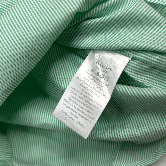 NWT Everlane Silky Cotton Relaxed Striped Button Down Oxford Womens Shirt Size 0 - Picture 9 of 10